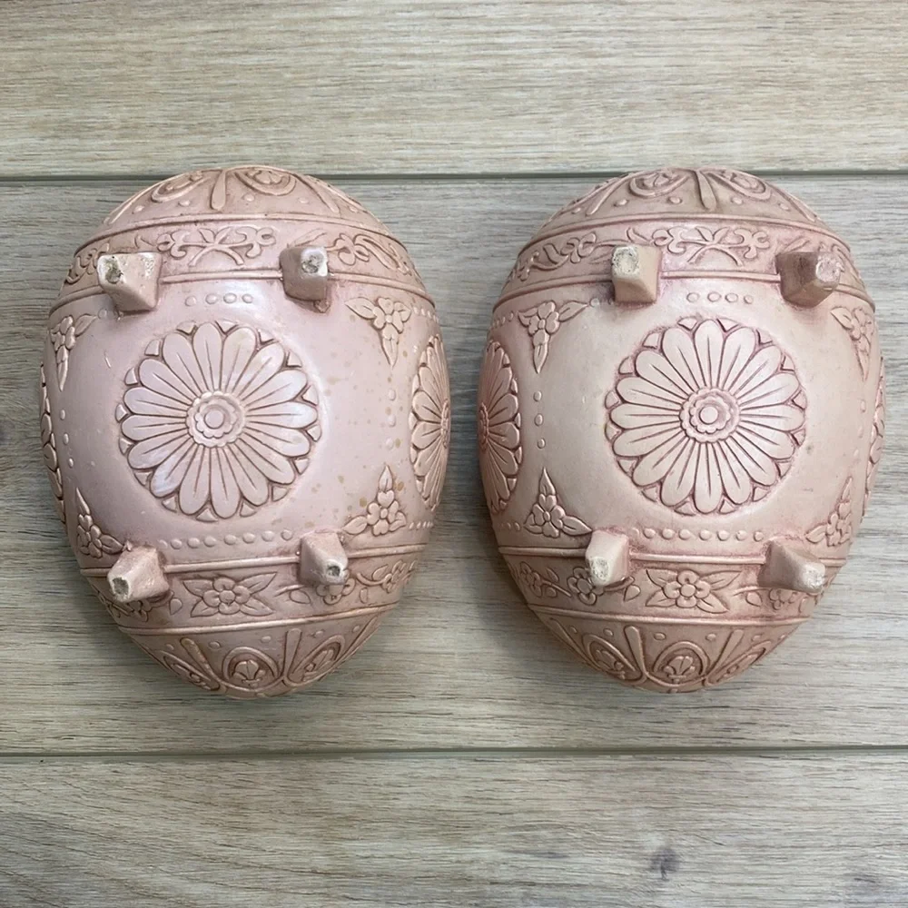 Vintage Easter‎ Egg Resin Planters Cache Pots